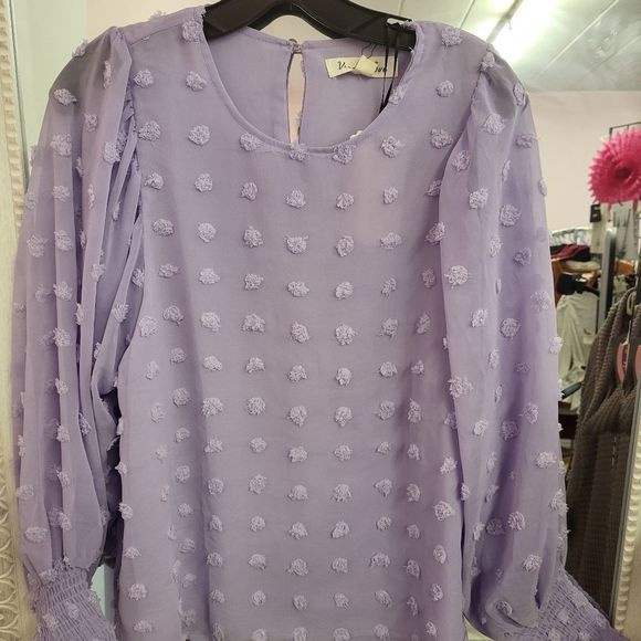 Round Neck Lavender Blouse - Picture 4 of 6